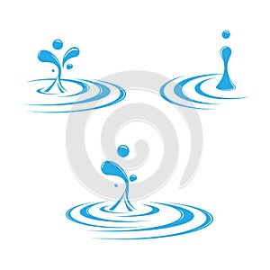water splash icon vector illustration