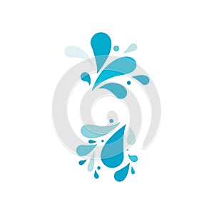 water splash icon vector illustration