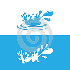 water splash icon vector illustration