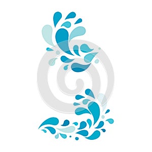 water splash icon vector illustration