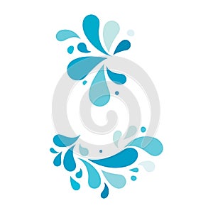 water splash icon vector illustration