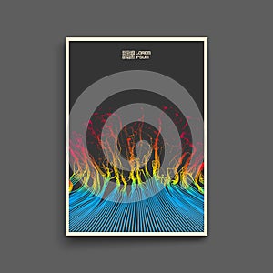 Water Splash Imitation. Textbook, booklet or notebook mockup. Cover design