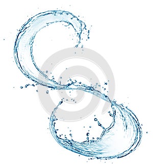 Water splash isolated