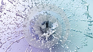 Water splash isolated on blank background