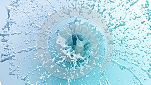 Water splash isolated on blank background