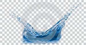 Water splash isolated on transparent background. Vector