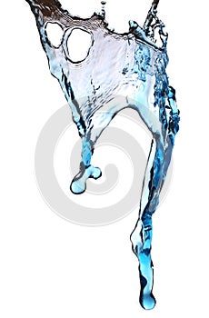 Water Splash Isolated On White.