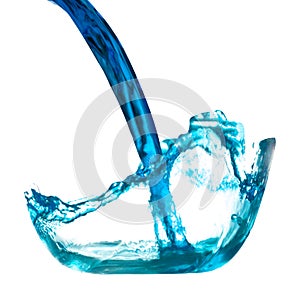 Water splash on isolated white background