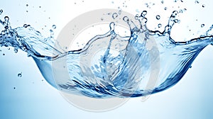 water splash isolated on white background, beautiful splashes a clean water AI Generated