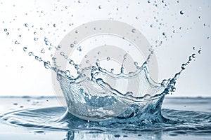 Water splash isolated on white