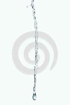 Water Splash jet isolate On white Background