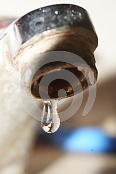 Water splash at kran