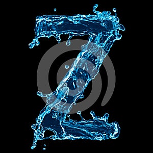 Water splash letter zed photo