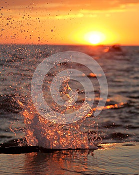 Water Splash over pier