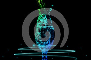Water Splash Series - Mini Wine Glass Steady Energy Color