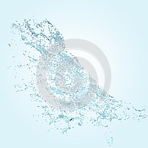 Water splash shape