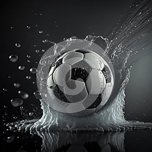 water splash. soccer ball in water splash. al