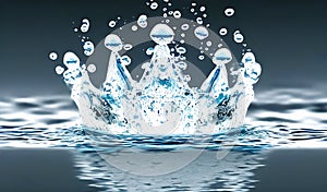 water splash stilized crown photo