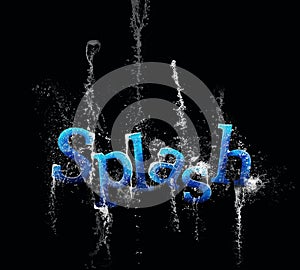 Water splash text