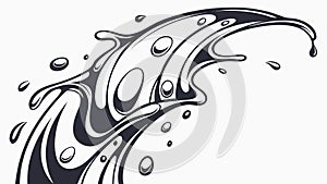 Water Splash Vector Art, vector design Generative AI