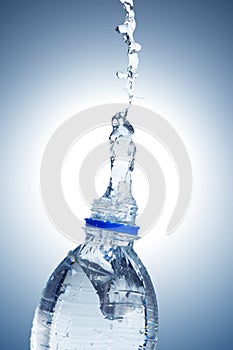 Water splash from water Bottle