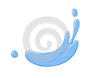 Water splash, wave. Clear pure fresh aqua spatter. Blue liquid splatter, flow. Refreshing cold fluid in motion. Watery