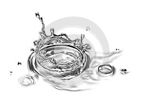 WATER SPLASH WHITE BACKGROUND