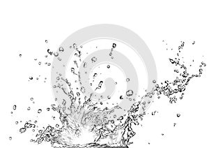 WATER SPLASH WHITE BACKGROUND