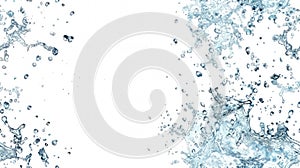 Water splashes and creates air bubbles as it hits a white surface SEAMLESS PATTERN