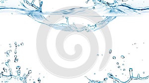 Water splashes and creates air bubbles as it hits a white surface SEAMLESS PATTERN