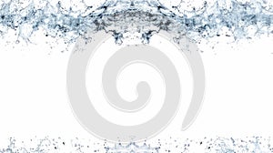 Water splashes and creates air bubbles as it hits a white surface SEAMLESS PATTERN