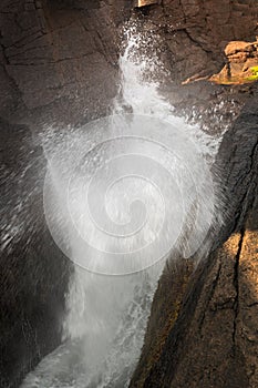 Water Splashes at Thunder Hole in Acadia National Park