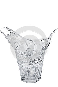 Water splashig of a glass