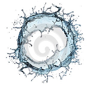a water splashing in a circle