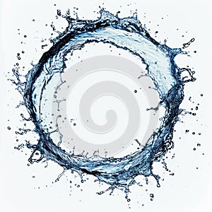 a water splashing in a circle
