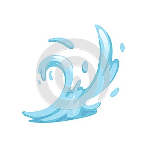 Water splashing drops, abstract water symbol vector Illustration on a white background photo