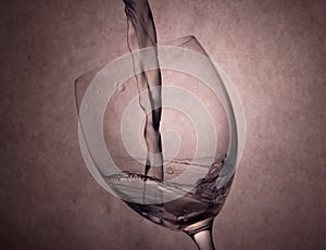 Water Splashing in Glass