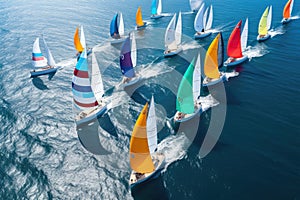 Water sport boating blue sailing competition sea regatta sailboat race yacht nautical wind