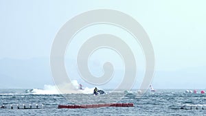 Water sports. Aquatics motorsport competitions in Thailand, in the city of Pattaya, December 7, 2018.
