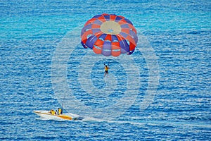 Water sports at tropical resort