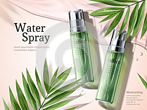 Water spray ads