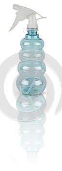 water spray bottle Round transparent with clipping path