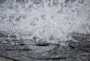 Water Spray On Stones