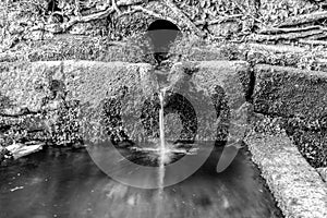 Water spring in Ribeira Grande on the island of Sao Miguel, Portugal