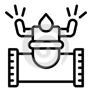 Water sprinkler icon outline vector. Drip system