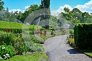 water sprinklers in public garden Orebro Sweden