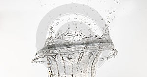 Water Spurting out against White Background