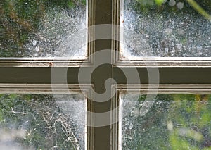 Water stain on window glass
