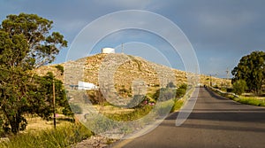 Water storage tank on a hill in Israel