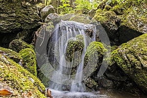 Vodní tok, roklina Hučiaky, Nízké Tatry, Slovensko